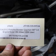 2009-2012 Porsche Boxster Cayman 987 3.4 Engine Motor 39k Miles OEM Used