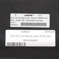 2009-2012 Porsche 987 Boxster Rear Speaker Subwoofer Box Bose OEM Used