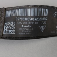1999-2012 Porsche 911 996 997 Coupe Rear Seat Belt Left OEM Used