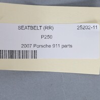 1999-2012 Porsche 911 996 997 Coupe Rear Seat Belt Right OEM Used