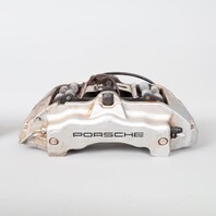2004-2010 Porsche Cayenne Front Brake Caliper Set Brembo Silver 18ZR 18ZL OEM