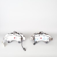 2004-2010 Porsche Cayenne Front Brake Caliper Set Brembo Silver 18ZR 18ZL OEM
