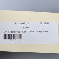 2010-2014 Volkswagen Golf GTI Tail Light Left 5K0945095G OEM Used