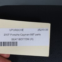05-08 Porsche 911 997 Boxster Cayman 987 Seat Bottom Cushion Track Right OEM Used