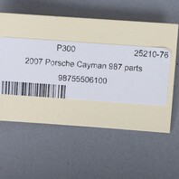 2006‑2012 Porsche Cayman 987 Left Rear Speaker Tower Cover 98755506103 OEM Used