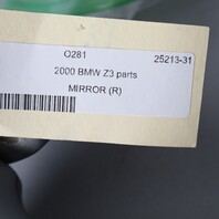 1996-2002 BMW Z3 E36 Door Mirror Right Side View OEM Used