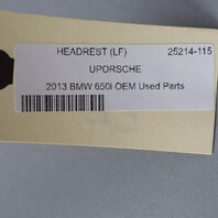 2012-2019 BMW 640i 650i Front Seat Headrest Left Leather 52107280693 OEM Used