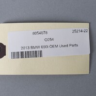 2013‑2019 BMW 640i 640i xDrive 650i 650i xDrive M6 Alpina B6 Upper B‑Pillar Trim 51438054078 OEM Used