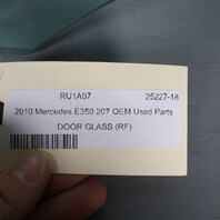 2010-2017 Mercedes E350 E550 Coupe W207 Front Door Glass Right OEM Used