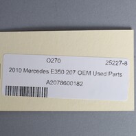 10‑17 Mercedes E350 E550 W207 Front Left Seat Belt Feeder 2078600182 OEM Used
