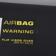 2006-2012 Porsche 911 997 Convertible Right Sun Visor Leatherette Black OEM