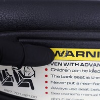 2006-2012 Porsche 911 997 Convertible Right Sun Visor Leatherette Black OEM