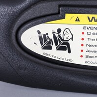 2006-2012 Porsche 911 997 Convertible Right Sun Visor Leatherette Black OEM