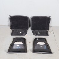 2009 Porsche 911 997 Cabrio Rear Seat Set Upper Lower Black Leatherette OEM Used