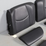 2009 Porsche 911 997 Cabrio Rear Seat Set Upper Lower Black Leatherette OEM Used
