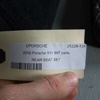 2009 Porsche 911 997 Cabrio Rear Seat Set Upper Lower Black Leatherette OEM Used