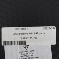 2009-2012 Porsche 911 997 AWD Front Trunk Carpet Floor Panel OEM Used