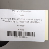 BMW 128i 135i 328i 335i M3 Left Steering Wheel Airbag 32306884664 OEM Used