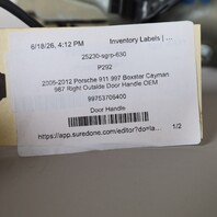 2005-2012 Porsche 911 997 Boxster Cayman 987 Right Outside Door Handle OEM