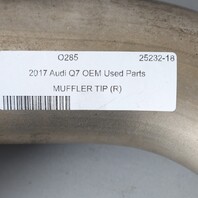 2017–2019 Audi Q7 3.0L Right Exhaust Muffler Tip 4M0253682M OEM Used