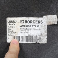 2017-2019 Audi Q7 Rear Right Fender Liner 4M0810172G OEM Used