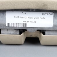 2017-2019 Audi Q7 Center Console Arm Armrest Beige 4M0864207D OEM Used