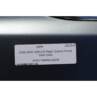 2007-2013 BMW 328i E92 Cpe Right Quarter Panel Grey OEM