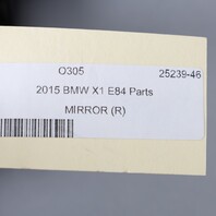 2013-2015 BMW X1 Right Passenger Side View Door Mirror 51167307186 OEM