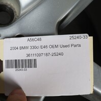 2004 2005 BMW 330i Rear Wheel 18 x 8.5 Rim Style #71 36111097187 BENT AS IS