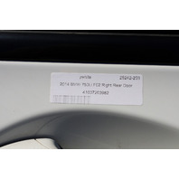 2009-2015 BMW 740Li 750Li Right Rear Door Shell White 41007203982 OEM Used