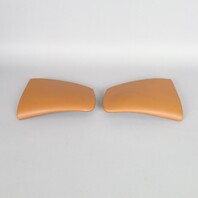 1999-2004 Porsche 911 Boxster Console Trim Pair Brown Leather OEM Used