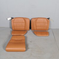 2002-2004 Porsche 911 996 Convertible Rear Seat Set Upper Lower Brown OEM Used