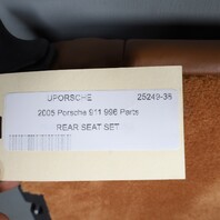 2002-2004 Porsche 911 996 Convertible Rear Seat Set Upper Lower Brown OEM Used