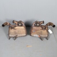 2002-2004 Porsche 911 996 Eisenmann Valved Sport Exhaust Mufflers Pair OEM Used