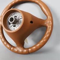 1999-2004 Porsche 911 996 Boxster 986 Steering Wheel 3 Spoke Brown OEM Used