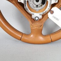 1999-2004 Porsche 911 996 Boxster 986 Steering Wheel 3 Spoke Brown OEM Used