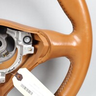 1999-2004 Porsche 911 996 Boxster 986 Steering Wheel 3 Spoke Brown OEM Used