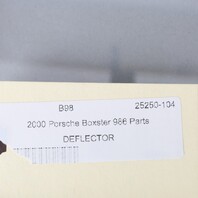 1997-2004 Porsche Boxster 986 Center Wind Deflector Screen Plexiglass OEM Used