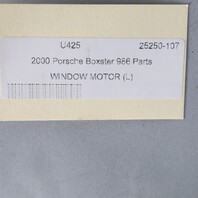 1997‑2002 Porsche Boxster 986 Left Power Window Motor 98662410102 OEM Used