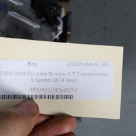 2000-2004 Porsche Boxster 2.7 Transmission 5 Speed OEM Used