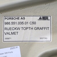 1997-2004 Porsche Boxster 986 Engine Firewall Carpet Grey 98655103501 OEM Used