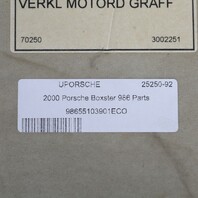1997-2004 Porsche Boxster 986 Engine Cover Carpet Grey 98655103901 OEM Used