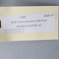 1997‑2002 Porsche Boxster 986 Right Power Window Motor 98662410202 OEM Used