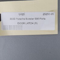 1998-2004 Porsche 911 996 Boxster 986 Right Door Latch 3B1837016P OEM Used