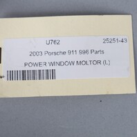 1999-2004 Porsche 911 996 Coupe Left Power Window Motor 99662410105 OEM Used