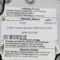 2006-2012 Porsche 911 Boxster Cayman SRS Module 99761821708 OEM Used