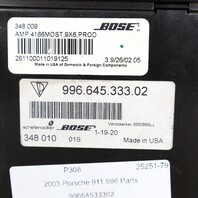 2003-2004 Porsche 911 996 Boxster 986 Amplifier Amp BOSE 99664533302 OEM Used