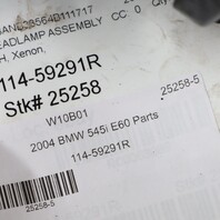 2004-2005 BMW 525i 530i 545i E60 Right Xenon Headlight 63127166120 OEM