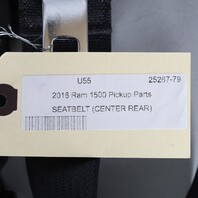 2013-2018 Ram 1500 2500 3500 Crew Cab Rear Center Seat Belt 5KQ121X7AC OEM Used