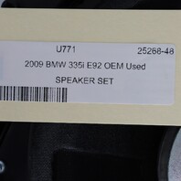 2008-2013 BMW 328i 335i M3 X1 Floor Speaker Subwoofer Set 65139143143 OEM Used